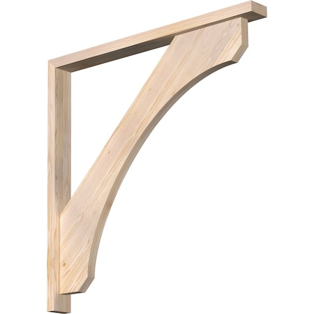 Ekena Millwork Legacy Block Smooth Bracket w/ Offset Brace, Douglas Fir, 3 1/2"W x 38"D x 38"H BKT0402X38X38LEC05SDF